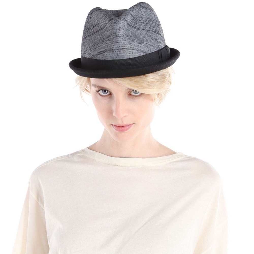 Diesel Coriko Fedora Gray Wool Hat 54